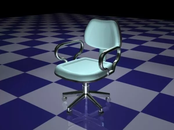 Blue Revolving Chair 3d model Blue Revolving Chair 3d model