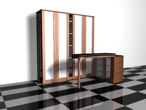 Home Bar Cabinet With Counter 3d model Home Bar Cabinet With Counter 3d model