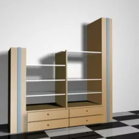 Display Shelves For Home 3d model