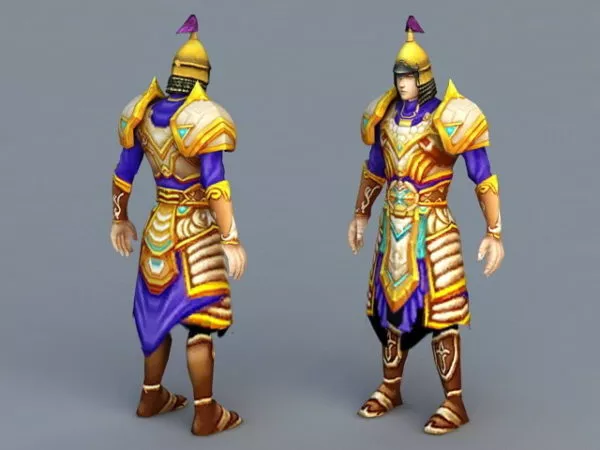 Anime Chinese Warlord 3d model Anime Chinese Warlord 3d model