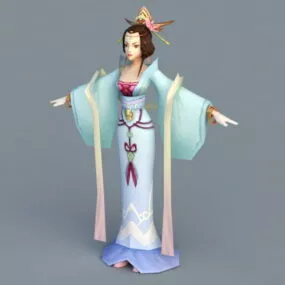 Tang Dynasty Dancer Woman 3d model