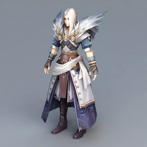 Young Human Warlock 3d model Young Human Warlock 3d model