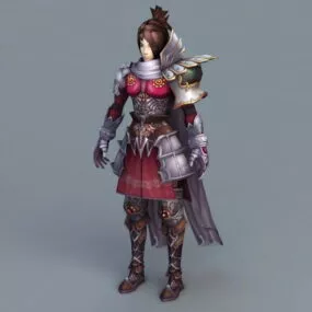 Beautiful Chinese Female Warrior 3d model