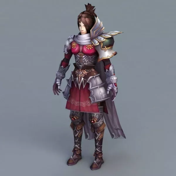 Beautiful Chinese Female Warrior 3d model Beautiful Chinese Female Warrior 3d model