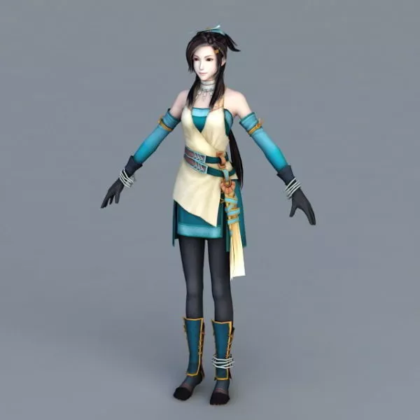 Anime Girl Fighter 3d model Anime Girl Fighter 3d model