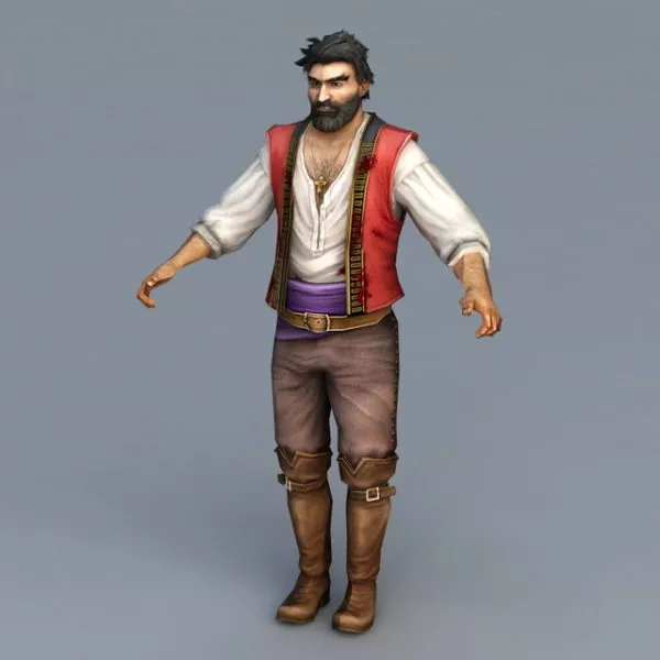 18th Century Man 3d model 18th Century Man 3d model