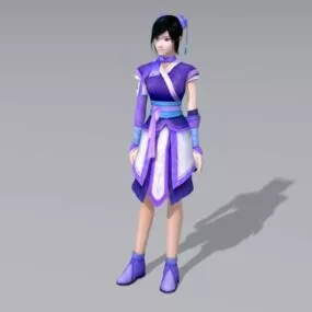 Chinese Zodiac Anime Girl 3d model