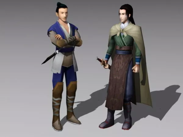 Chinese Swordsman 3d model Chinese Swordsman 3d model