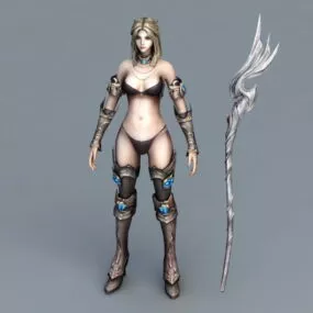 Female Battle Mage 3d model