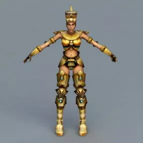 Egypt Female Warrior Rigged 3d model