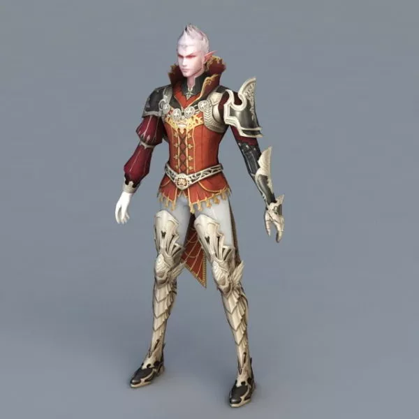 Male Elf Wizard 3d model Male Elf Wizard 3d model