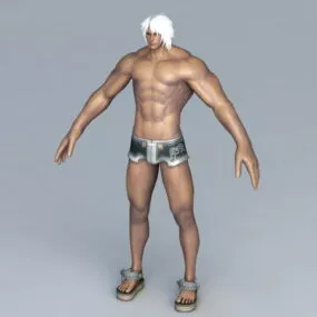 Strong Man With Swimwear 3d model