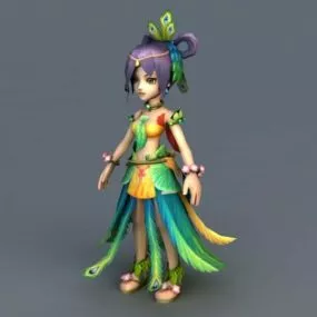 Peacock Fairy Queen 3d model
