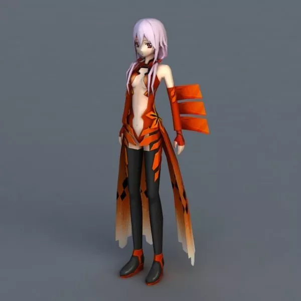 Butterfly Anime Girl 3d model Butterfly Anime Girl 3d model