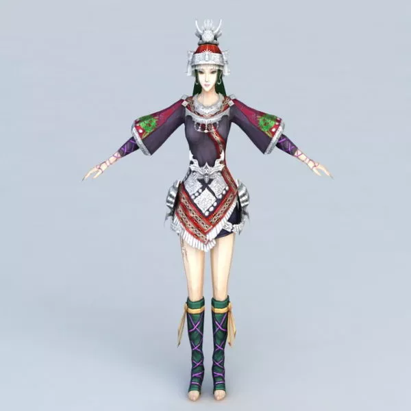 Traditional Hmong Princess 3d model Traditional Hmong Princess 3d model
