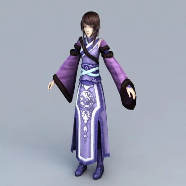 Chinese Girl Traditional Dress 3d model Chinese Girl Traditional Dress 3d model