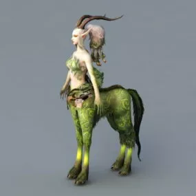 Female Antelope Centaur 3d model