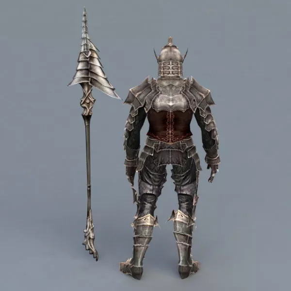 Warrior Armor With Spear 3d model Warrior Armor With Spear 3d model