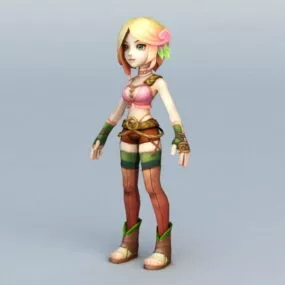 Anime Spirit Girl 3d model