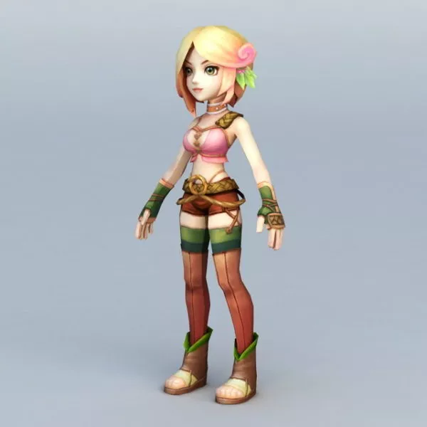 Anime Spirit Girl 3d model Anime Spirit Girl 3d model