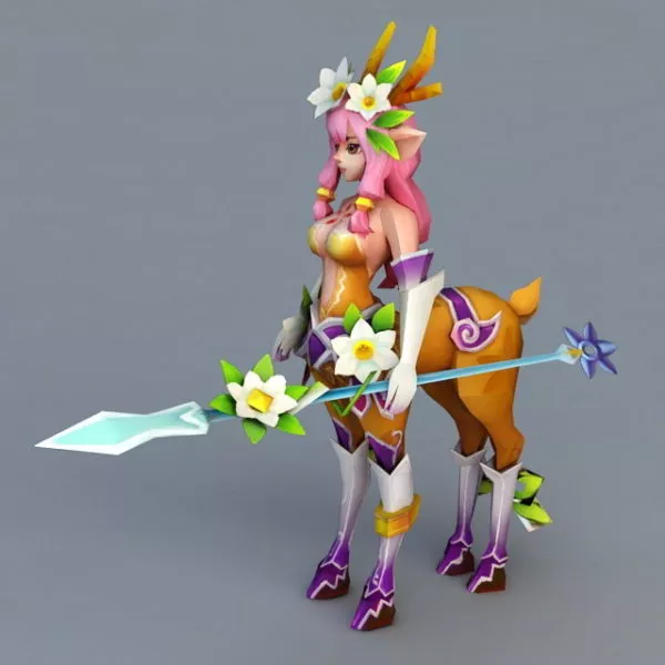 Female Native Centaur 3d model
