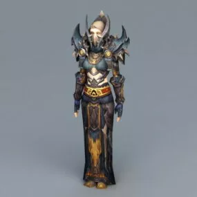 Female Human Priest 3d model