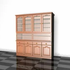 Vintage Bookcase 3d model