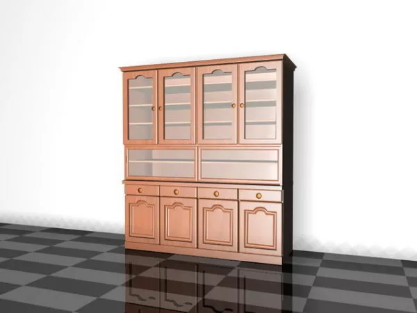 Vintage Bookcase 3d model Vintage Bookcase 3d model