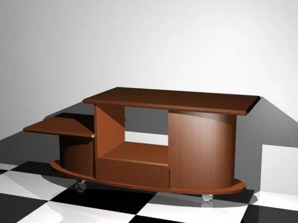 Wood Tv Stand 3d model Wood Tv Stand 3d model
