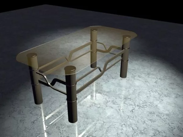 Brown Glass Coffee Table 3d model Brown Glass Coffee Table 3d model