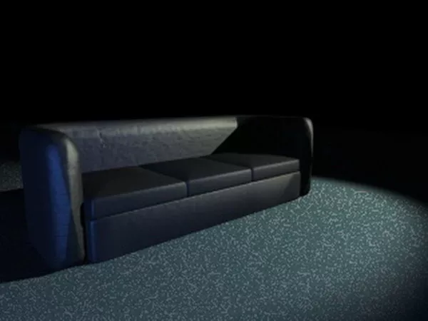 Black Leather Sofa 3d model Black Leather Sofa 3d model