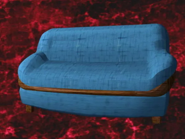 Blue Sofa And Loveseat 3d model Blue Sofa And Loveseat 3d model