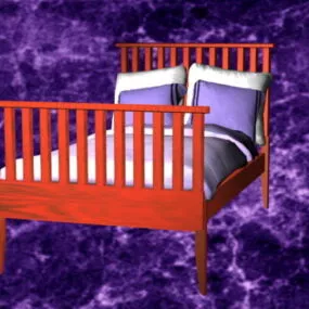 Redwood Mission Bed 3d model