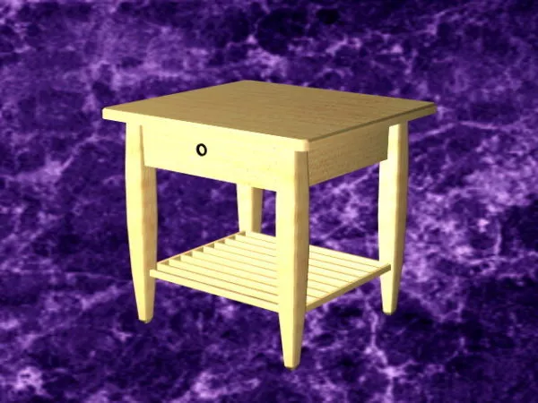 Nightstand Curved Edge 3d model
