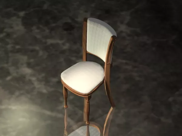 Upholstered Dining Chair 3d model Upholstered Dining Chair 3d model
