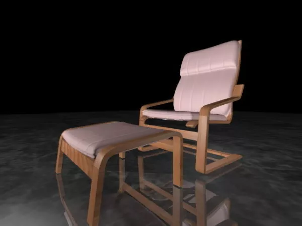 Accent Chair And Ottoman Sets 3d model Accent Chair And Ottoman Sets 3d model
