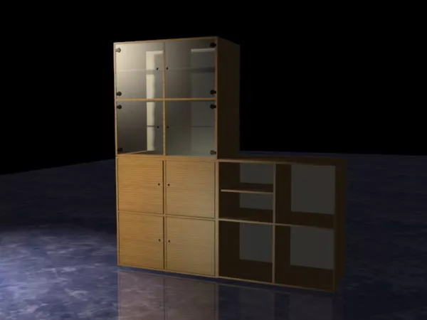 Office Wall Filing Cabinet 3d model Office Wall Filing Cabinet 3d model