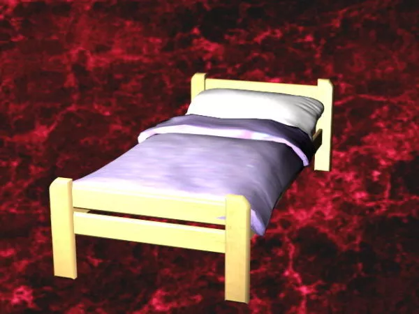 Single Bed With Sheets 3d model Single Bed With Sheets 3d model
