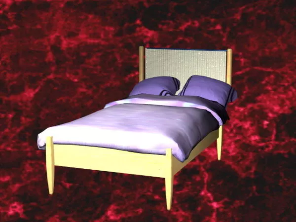 Single Bed With Mattress 3d model Single Bed With Mattress 3d model