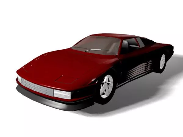Roadster Red Car 3d model Roadster Red Car 3d model