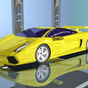Yellow Lamborghini 3d model