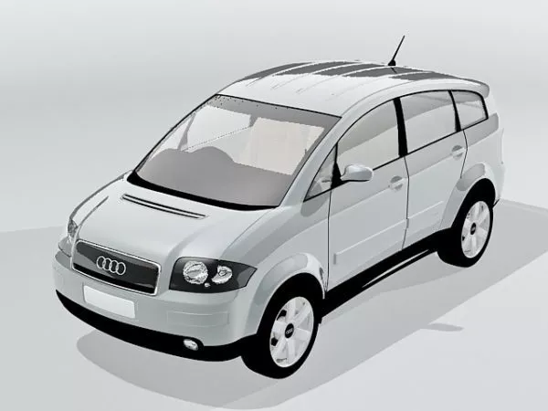 Audi A2 Hatchback 3d model Audi A2 Hatchback 3d model
