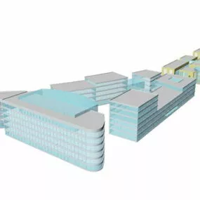 Shopping Street And District 3d model