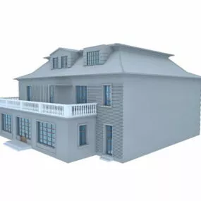 Amazing Vintage Home Building 3d model