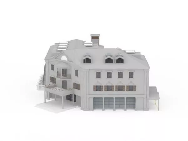 Public School Building 3d model Public School Building 3d model