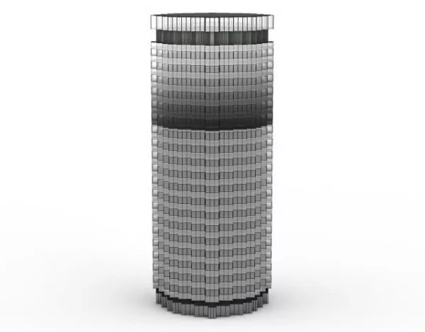 Cylinder-shaped Building 3d model Cylinder-shaped Building 3d model