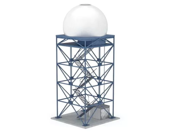 Industrial Silo Tower 3d model Industrial Silo Tower 3d model