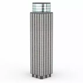 Glass Cylinder Building 3d model