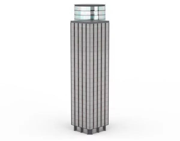 Glass Cylinder Building 3d model Glass Cylinder Building 3d model