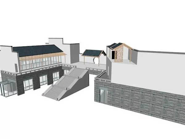 Chinese Style Building 3d model Chinese Style Building 3d model